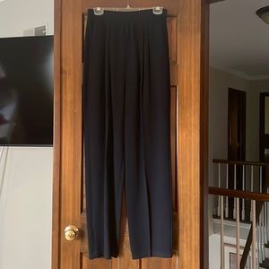 St. John black knit pleated pant